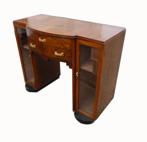 Small Walnut Art Deco Sideboard