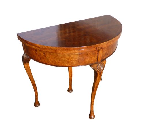 1920'S Burr Walnut Card Table