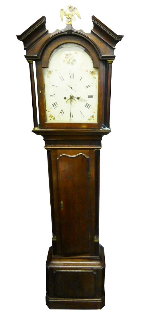 Oak Grandfather Clock by Mann & Wall of Coventry Circa 1785