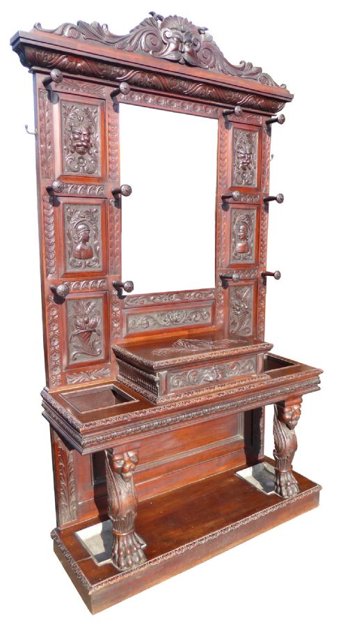 Superb Quality Solid Mahogany Victorian Hall Stand
