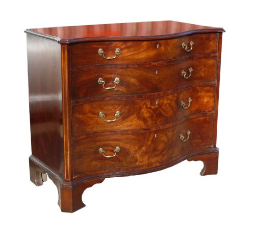 George III Mahogany Serpentine Chest of Drawers