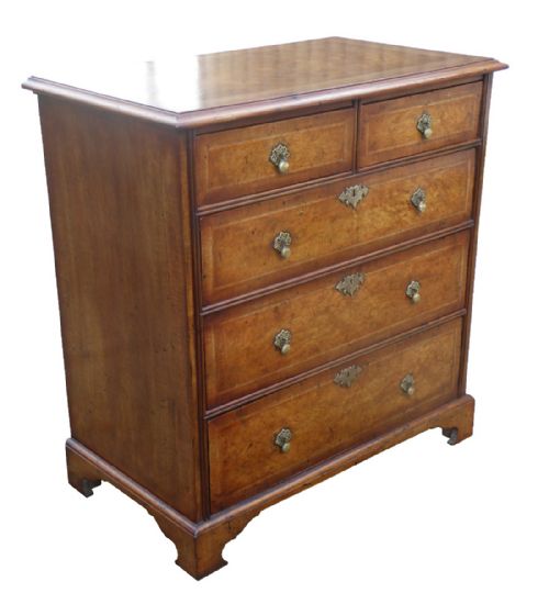 George III Burr Walnut Chest of Drawers