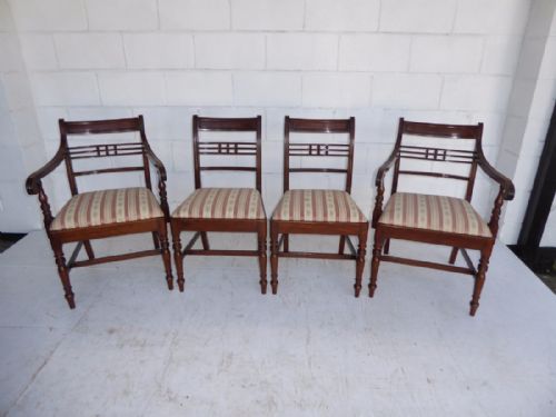 Set of Four George III Mahogany Dining Chairs