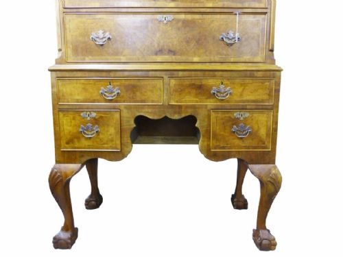 ANTIQUE QUEEN ANNE REVIVAL WALNUT CHEST ON STAND - ADDITIONAL PHOTO 1