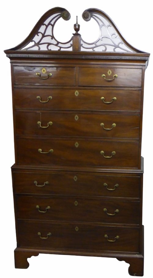 George III Mahogany Chest on Chest