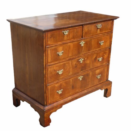 George III Figured Walnut Chest of Drawers