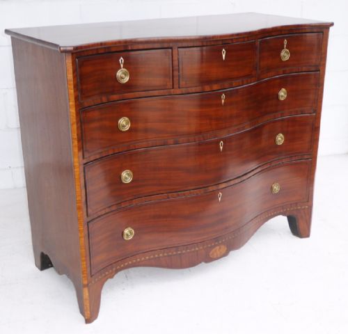 George II Mahogany Serpentine Chest of Drawers