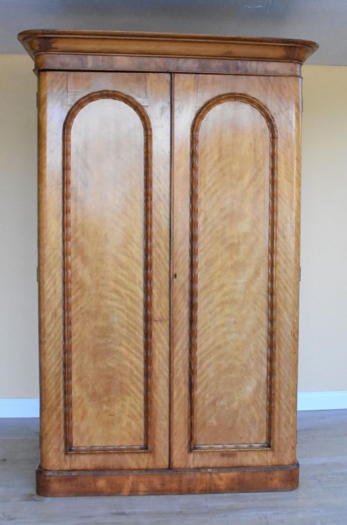 Victorian Satinwood Two Door Wardrobe