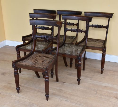 Set of 6 William IV Rosewood Dining Chairs