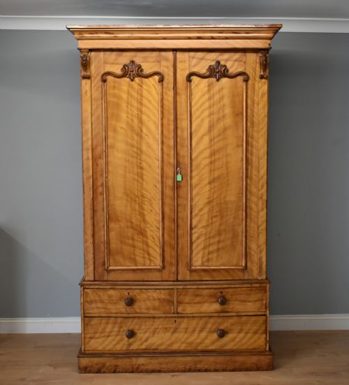 Victorian Satin Birch Wardrobe