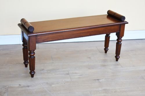 19th Century Victorian Mahogany Window Seat