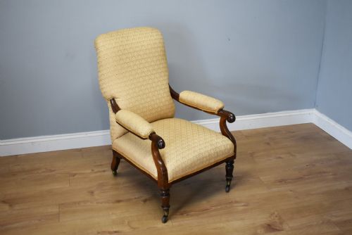 19th Century Early Victorian Mahogany Armchair