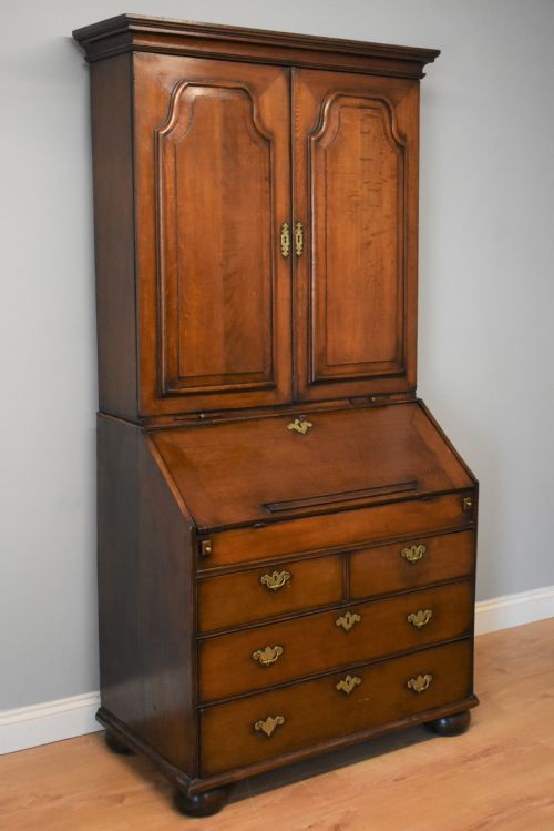 George III Oak Bureau Bookcase
