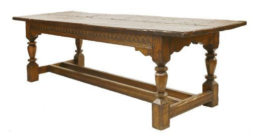 20th Century Solid Oak Refectory Table