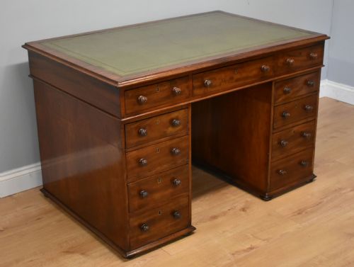 Small 19th Century Victorian Mahogany Partners Desk