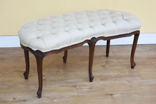 French Walnut Dressing Stool