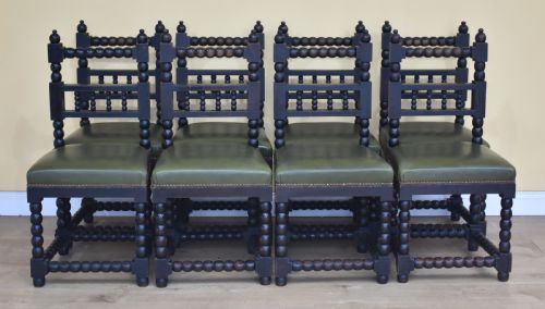 Set of 8 19th Century Cromwellian Style Dining Chairs