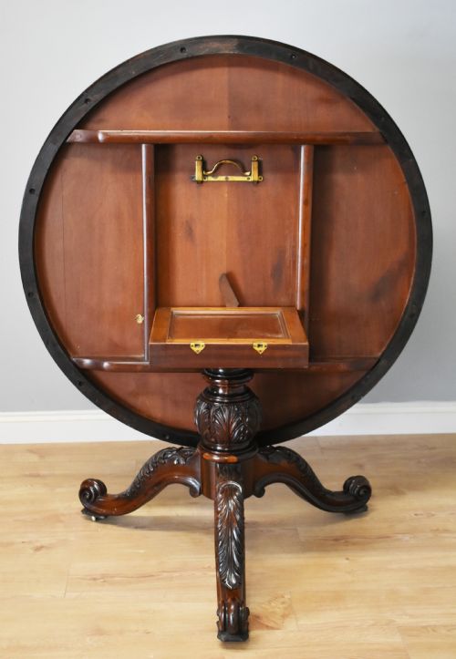 fig 1. Early Victorian Rosewood Circular Dining Table