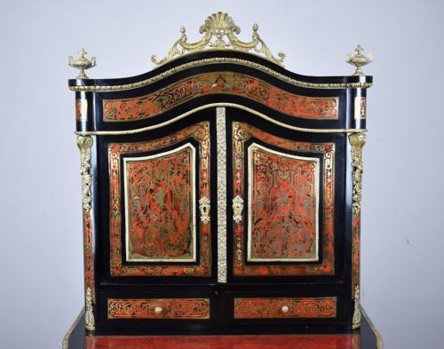 19TH CENTURY EBONISED BOULLE BONHEUR DU JOUR - ADDITIONAL PHOTO 2