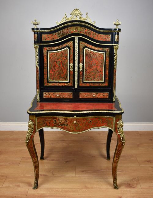 19TH CENTURY EBONISED BOULLE BONHEUR DU JOUR - ADDITIONAL PHOTO 3