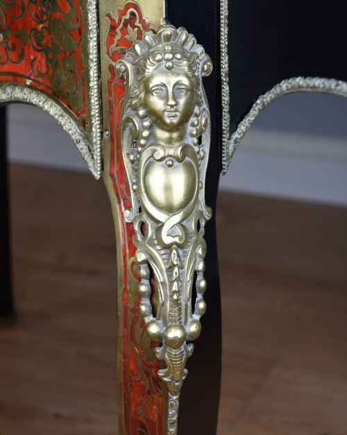 19TH CENTURY EBONISED BOULLE BONHEUR DU JOUR - ADDITIONAL PHOTO 11