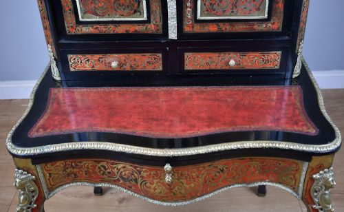 19TH CENTURY EBONISED BOULLE BONHEUR DU JOUR - ADDITIONAL PHOTO 16