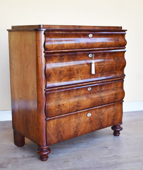 19th Century Beidermeir Walnut Chest of Drawers
