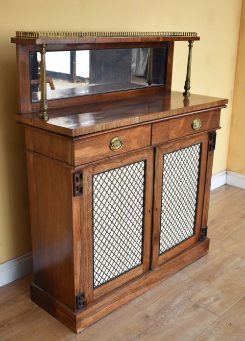 19th Century Regency Rosewood Chiffonier / Bookcase