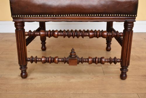 PAIR OF 19TH CENTURY VICTORIAN WALNUT GOTHIC REVIVAL ARMCHAIRS - ADDITIONAL PHOTO 9