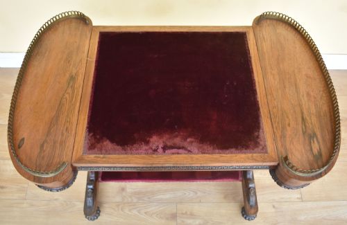 19TH CENTURY WILLIAM IV ROSEWOOD WRITING TABLE - ADDITIONAL PHOTO 4
