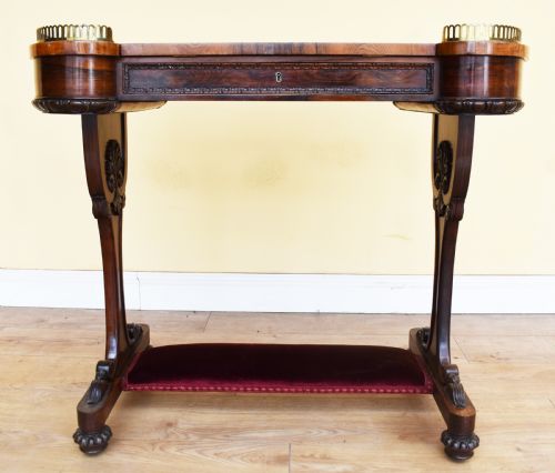 19TH CENTURY WILLIAM IV ROSEWOOD WRITING TABLE - ADDITIONAL PHOTO 7