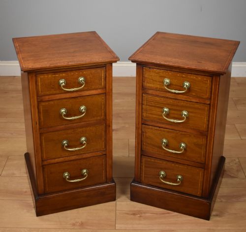 Pair of Edwardian Mahogany Bedside Chests