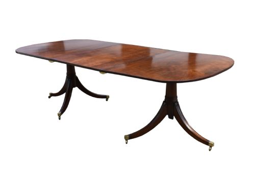 19th Century Mahogany Pedestal Dining Table