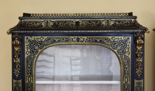 PAIR OF 19TH CENTURY EBONISED BOULLE CABINETS - ADDITIONAL PHOTO 3
