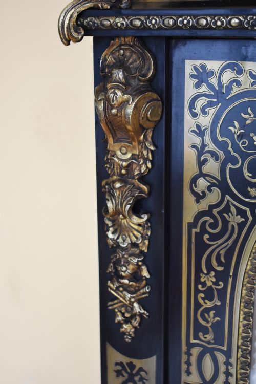 PAIR OF 19TH CENTURY EBONISED BOULLE CABINETS - ADDITIONAL PHOTO 5