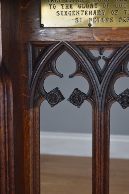 19TH CENTURY OAK CHURCH LECTERN PRAYINGKNEELING STAND - ADDITIONAL PHOTO 10