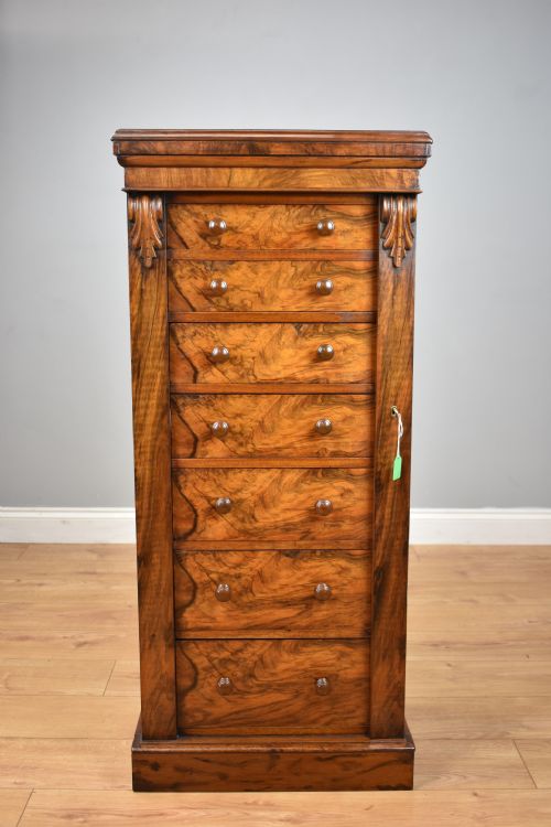 Victorian Walnut Wellington Chest