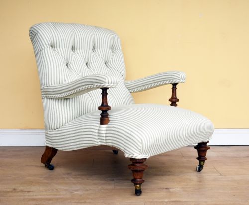 19th Century Victorian Armchair Stamped Howard & Sons