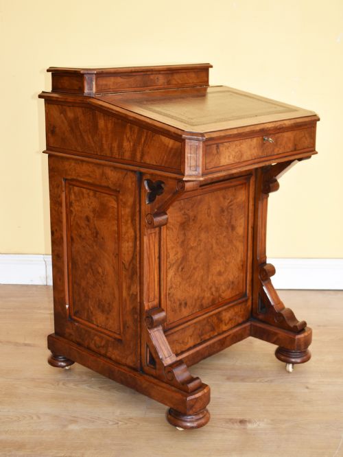 Victorian Burr Walnut Davenport