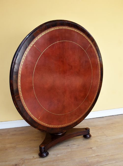 William IV Rosewood Circular Library Table