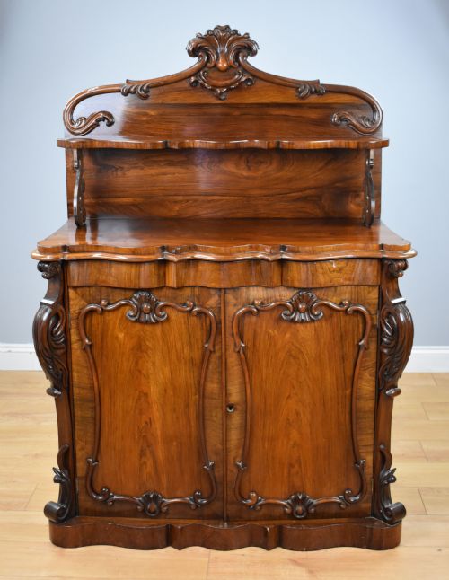 Victorian Rosewood Serpentine Chiffonier