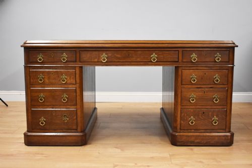 Victorian Oak Partners Desk