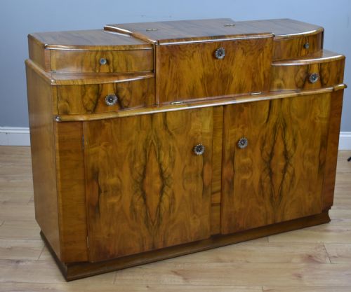 Art Deco Walnut Cocktail Cabinet