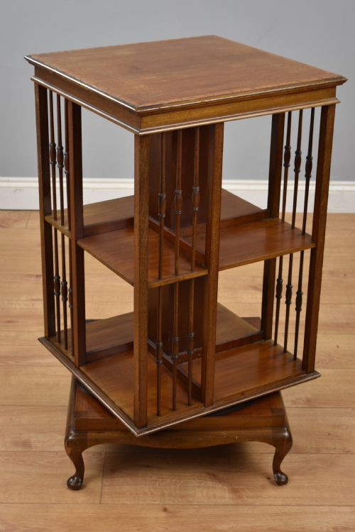 Edwardian Mahogany Revolving Bookstand