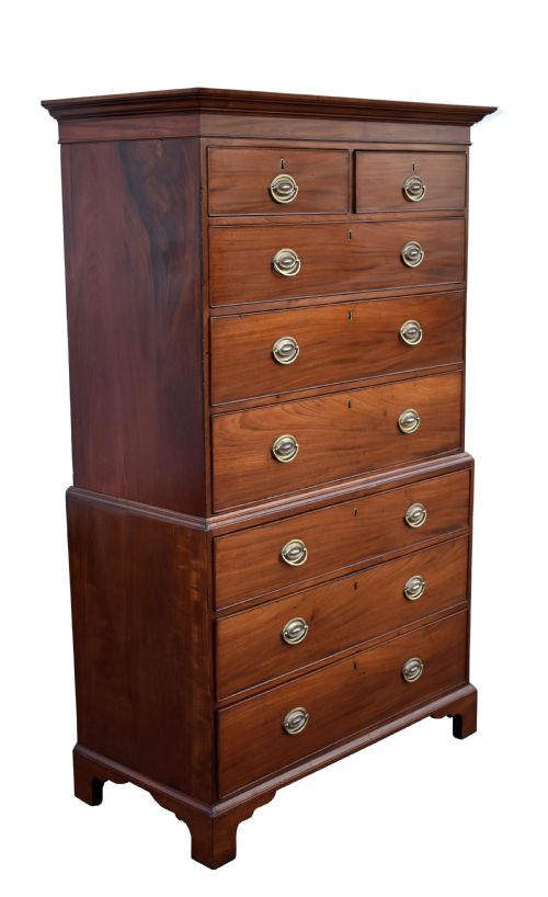 George III Mahogany Chest on Chest