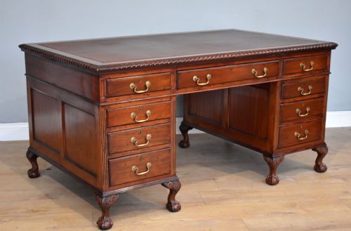Antique Chippendale Style Mahogany Writing Table