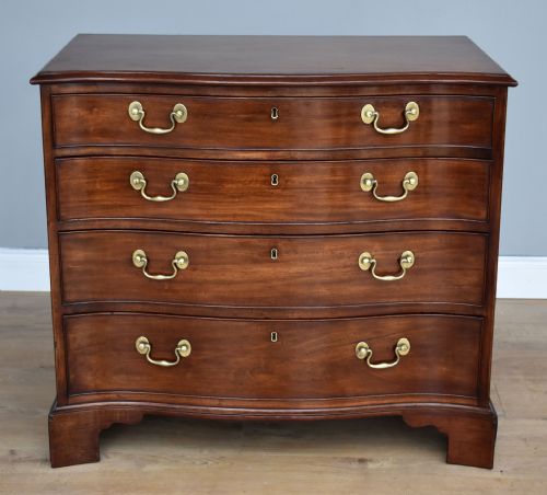 George III Mahogany Serpentine Chest