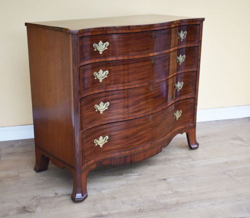 George III Mahogany Serpentine Chest of Drawers