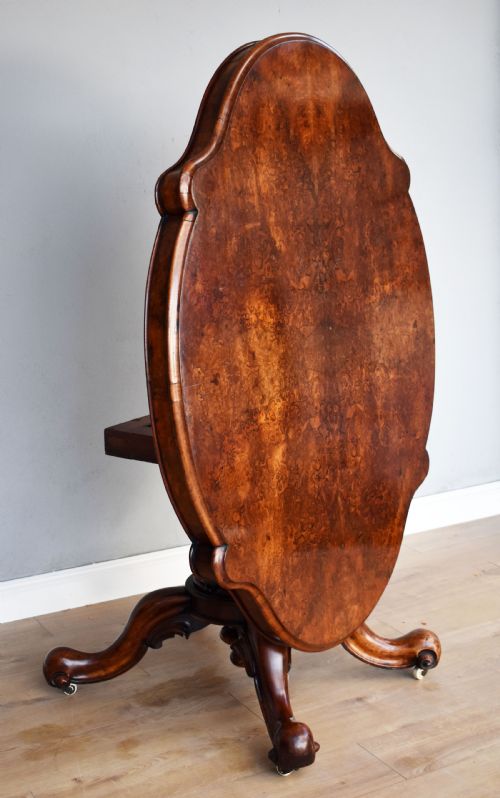 Victorian Burr Walnut Breakfast Table