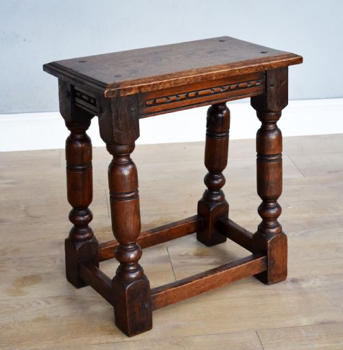 Antique Oak Joint Stool